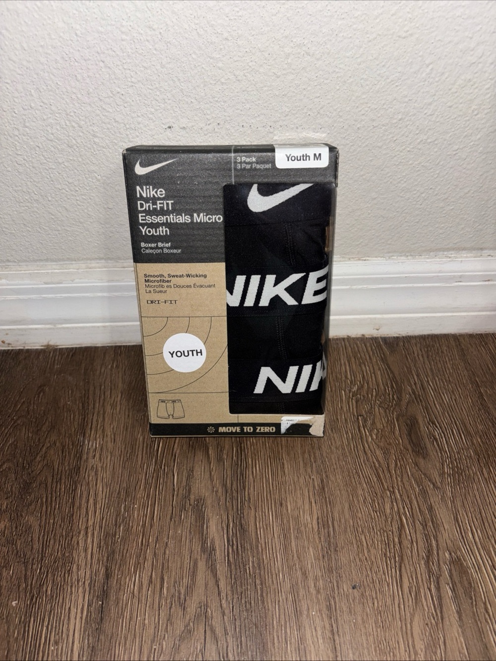 Nike Black/White Youth Boxer Briefs 3-Pack